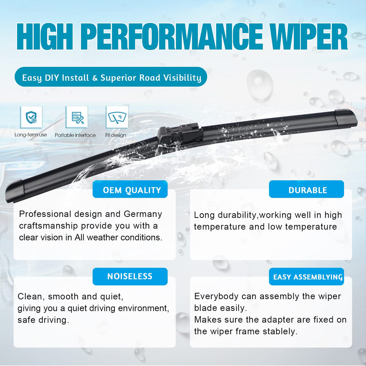 VTOGOI rear blade connector and size view delivering exact rear-fit convenience