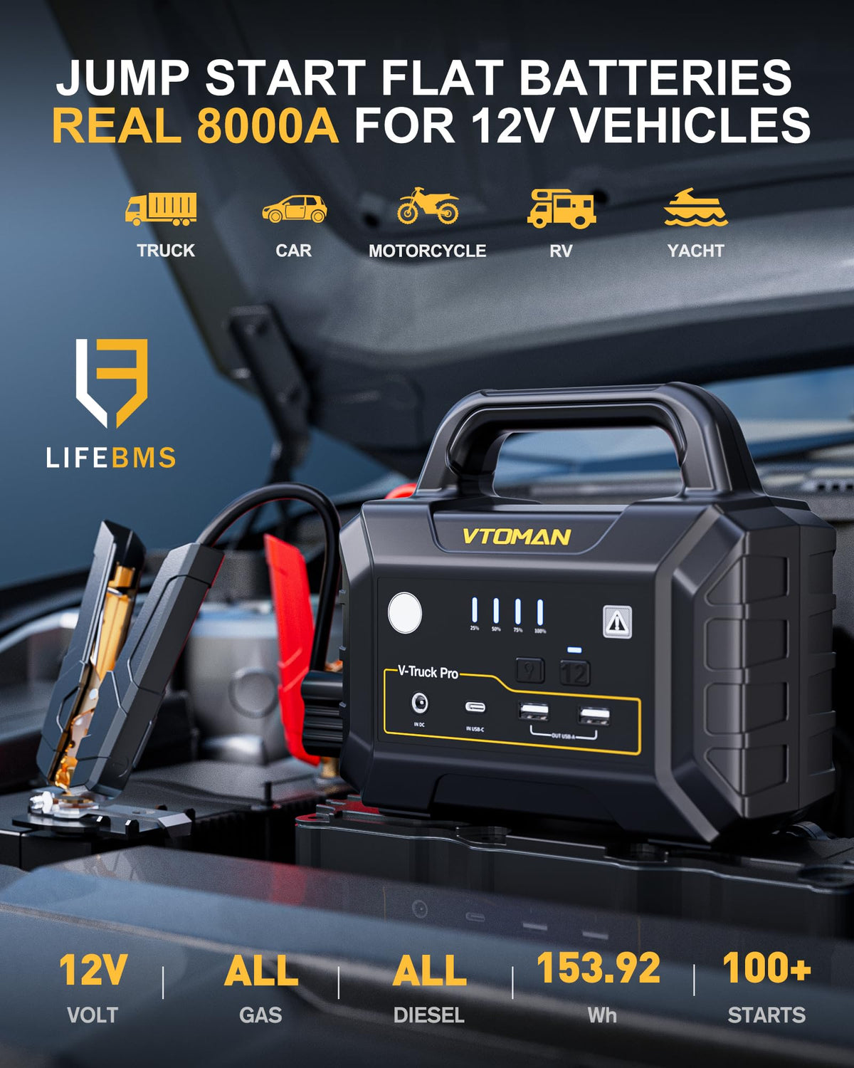 VTOMAN V-Truck Pro top handle view for easy transport and storage