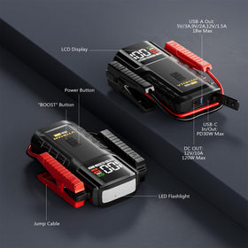 VTOMAN VL7 used roadside at night showing emergency lighting and peace-of-mind benefit