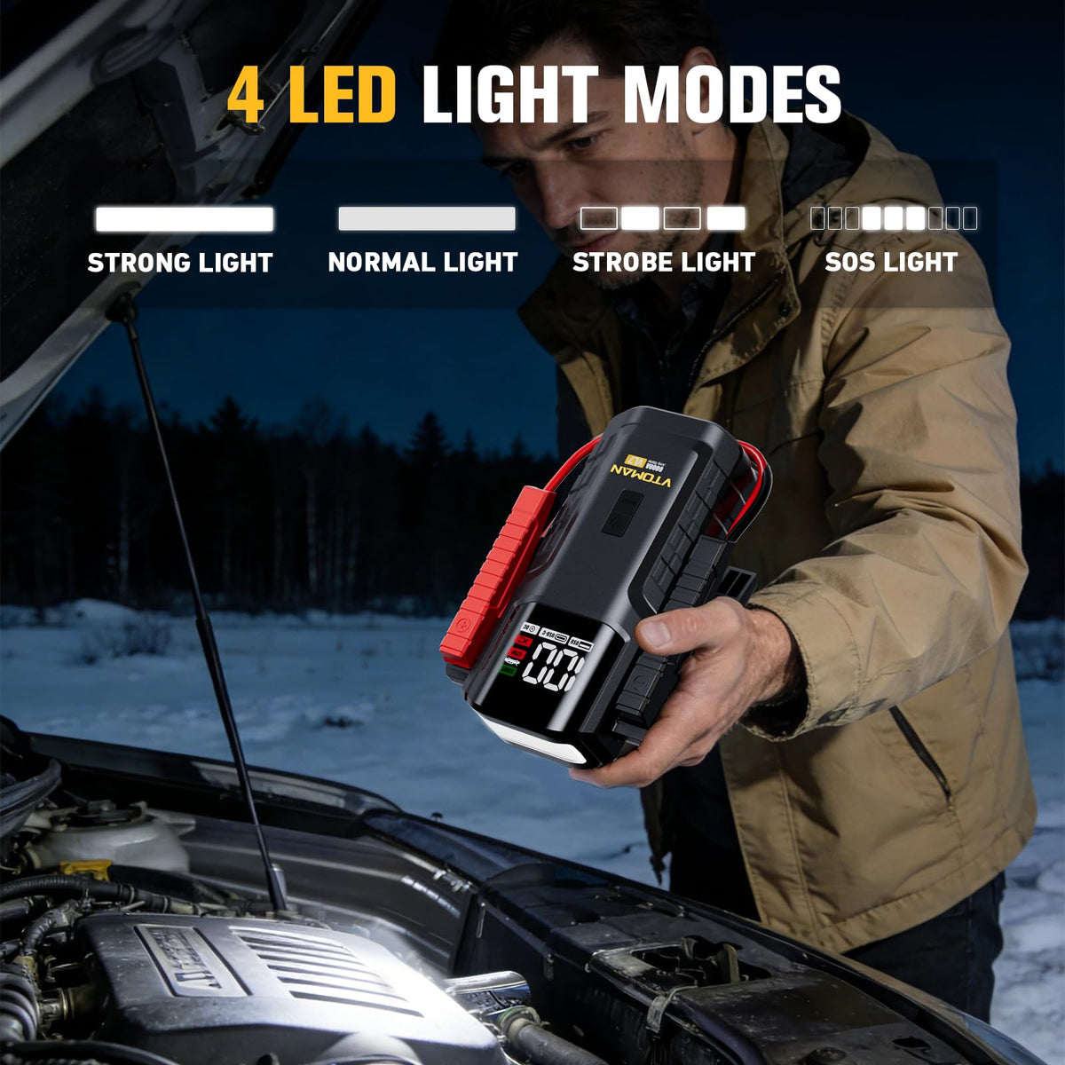VTOMAN VL7 held in hand to show compact size and easy portability benefit