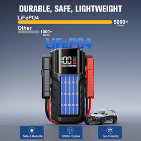 VTOMAN smart jumper cable closeup showing clamp design and secure connection benefit