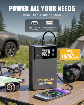 VTOMAN X1 LED lighting modes illuminating roadside scenes for visibility