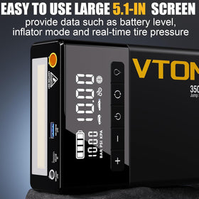 VTOMAN X5 inflator pump head with hose and nozzles for versatile inflation