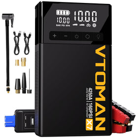 VTOMAN X7 front view showing controls and rugged casing for reliable roadside use