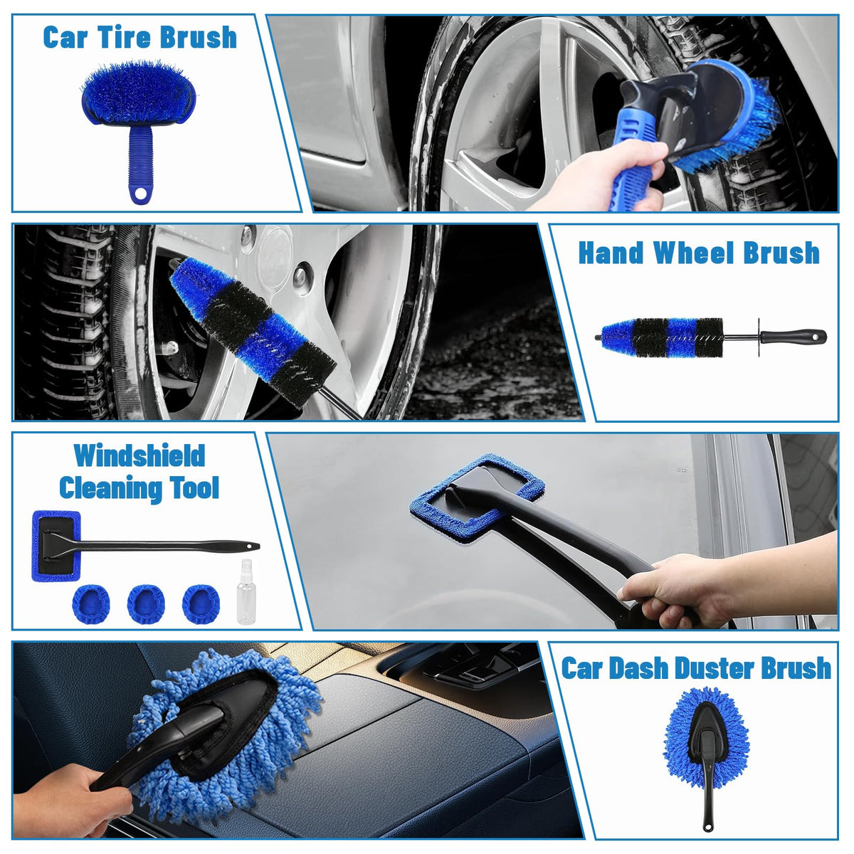 VTSHENY extension rod reaching dashboard area for safe high-reach cleaning