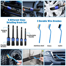 VTSHENY tire brush cleaning a tire tread delivering deeper grime removal
