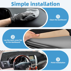 VTVWNM in a sunlit car interior protecting dashboard from UV heat