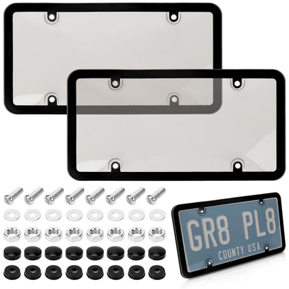 VTVWNM front packaging showing two clear plate protectors and benefits