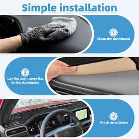 VTVWNM dash cover in Tacoma with sunlight, prevents dashboard heat damage