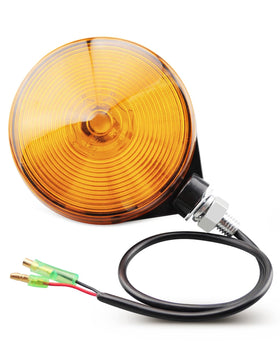 Vudajuley front assembly showing amber lens and durable housing for clear signaling