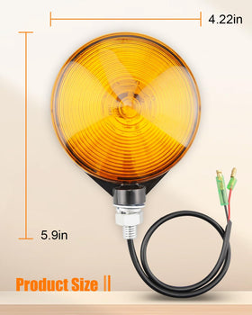 Vudajuley hazard light beside ruler showing compact size for accurate fit