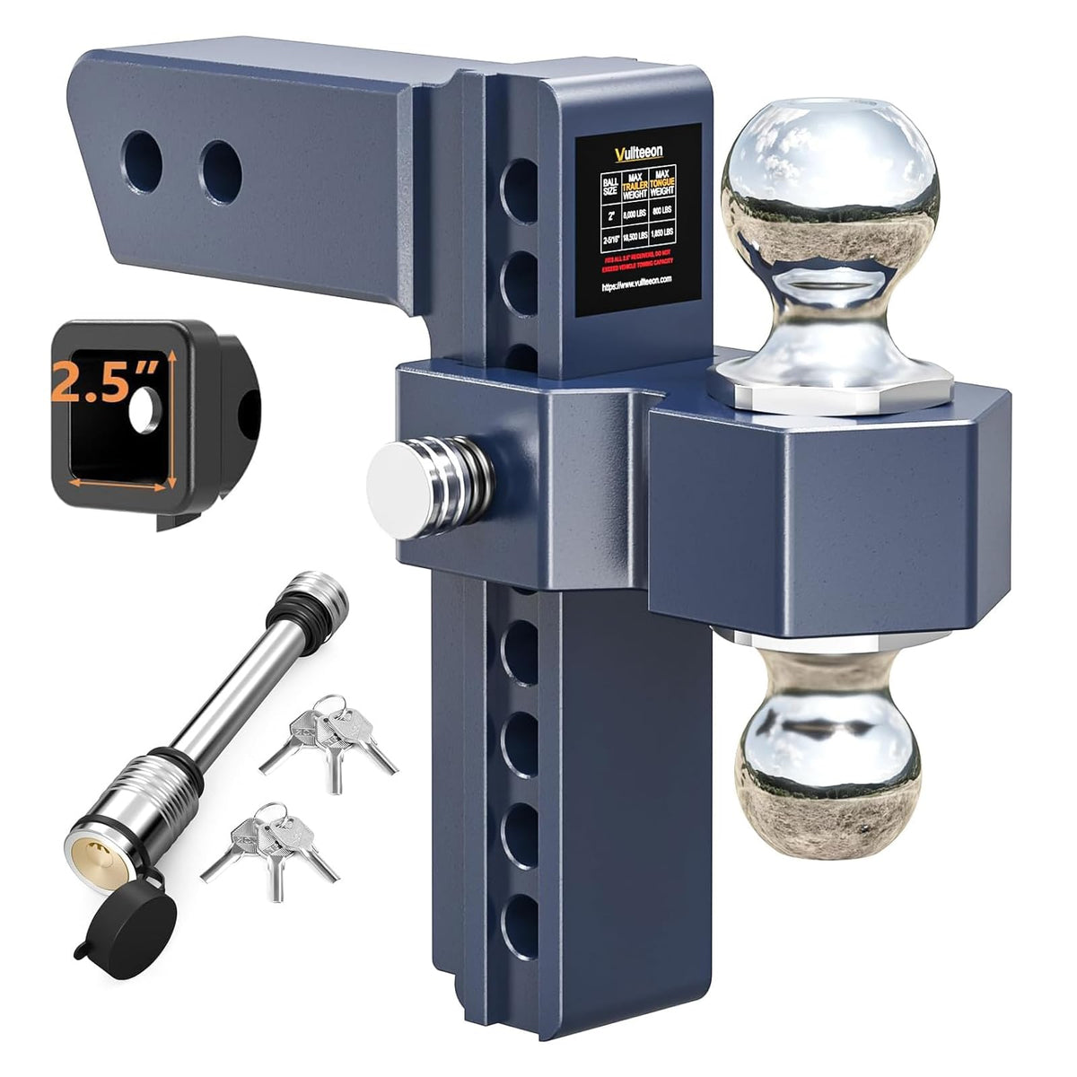 vullteeon front view showing blue finish and solid build benefit durability