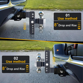 vullteeon height adjustment selector showing 8-inch range benefit
