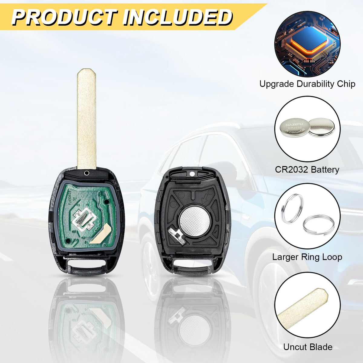 Vurkcy rear casing with part numbers and FCC ID for compatibility confirmation benefit