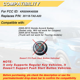 Vurkcy rear showing part numbers KR55WK49308 35118-TA0-A00 for easy verification