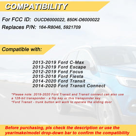 Vurkcy back label showing FCC ID for easy compatibility check benefit
