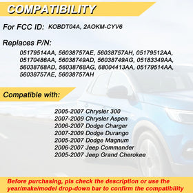 Vurkcy back label visible with FCC ID and frequency for fitment clarity