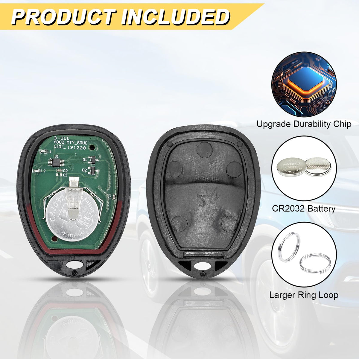 Vurkcy fob with installed battery ready to program benefit