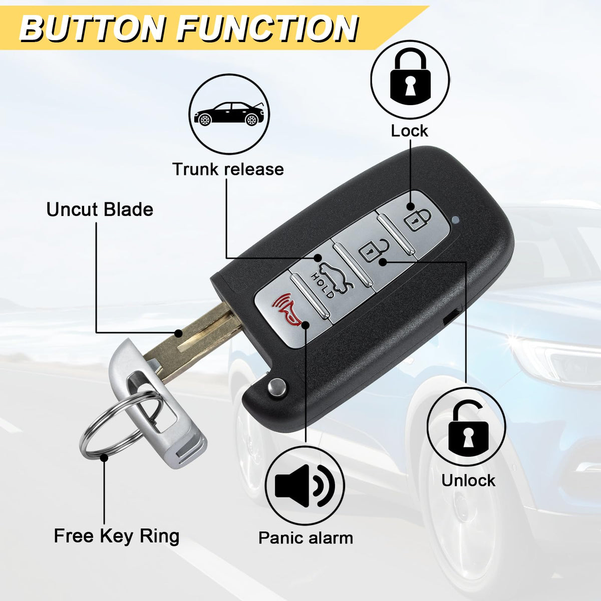 Vurkcy button detail close-up revealing tactile keys for reliable remote control benefit