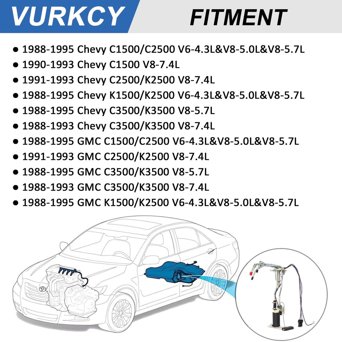 Vurkcy electric pump side profile illustrating compact design and steady fuel delivery