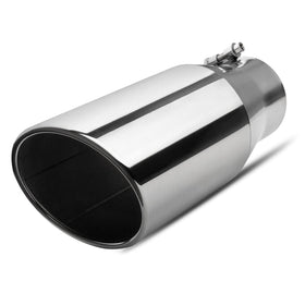 Vurkcy front angle exhaust tip showing polished finish and visual upgrade
