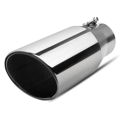 Vurkcy front angle exhaust tip showing polished finish and visual upgrade