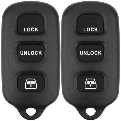 Vurkcy front view of two fobs showing button layout and ready-to-use function