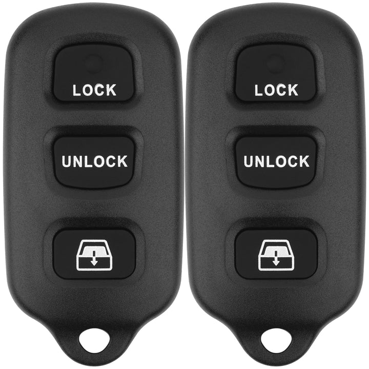 Vurkcy front view of two fobs showing button layout and ready-to-use function