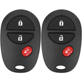 Vurkcy front view of two 3-button key fobs showing ready replacement benefits