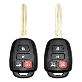 Vurkcy front view of two fobs showing ergonomic shape and correct buttons