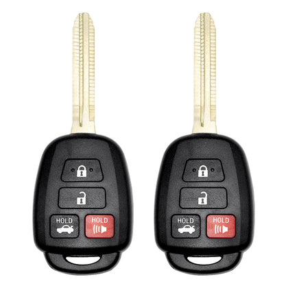 Vurkcy front view of two fobs showing ergonomic shape and correct buttons