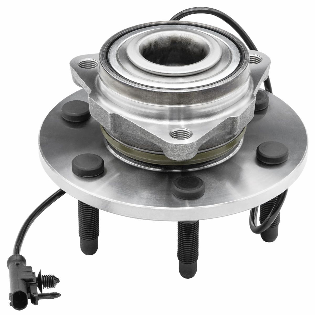 Vurkcy front hub assembly front view showing clean flange and lugs for quick replacement