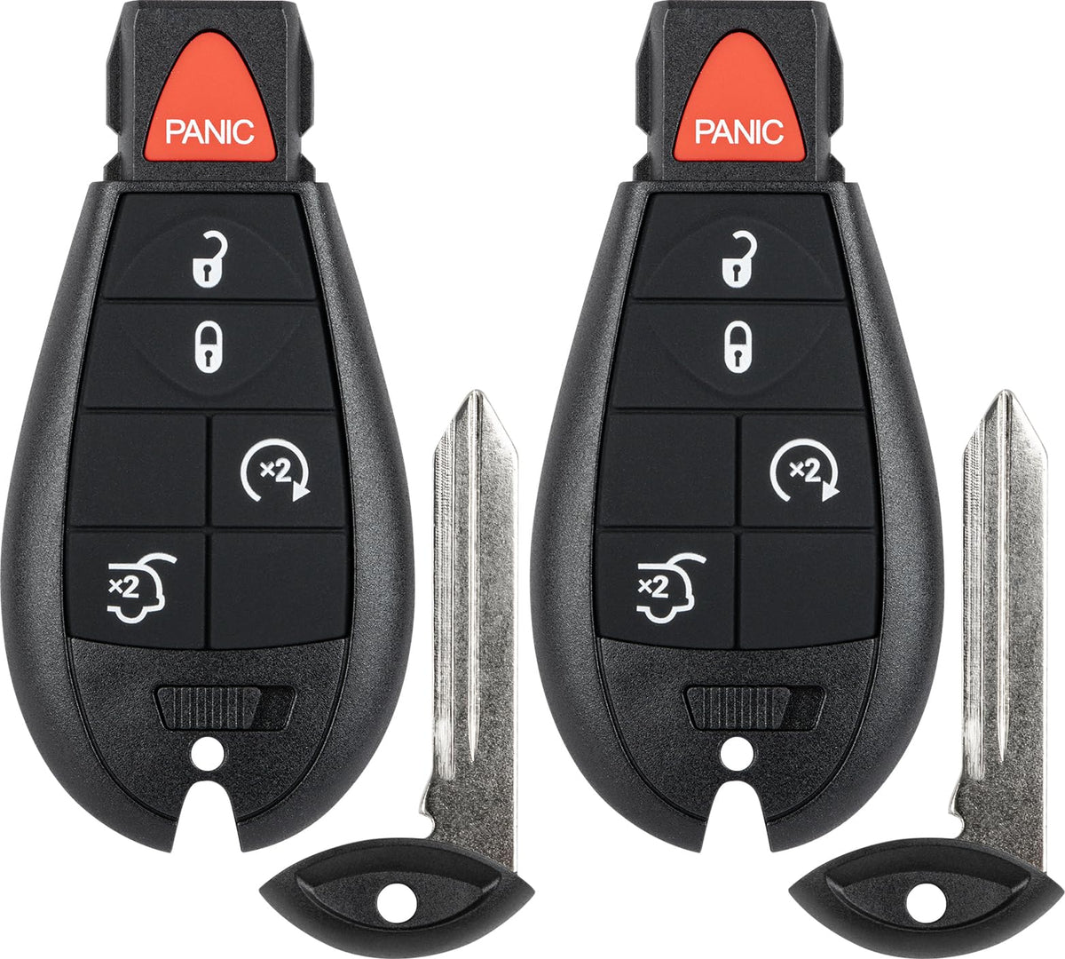 Vurkcy front view of key fob showing five buttons and ready-to-program benefit