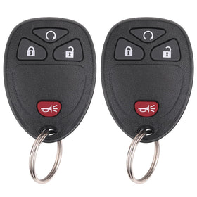 vurkcy front view of two replacement fobs showing buttons and brand for easy replacement