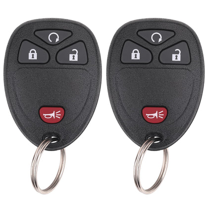 vurkcy front view of two replacement fobs showing buttons and brand for easy replacement
