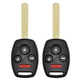 Vurkcy front view of two key fobs showing 4-button layout and clear labeling, reliable replacement