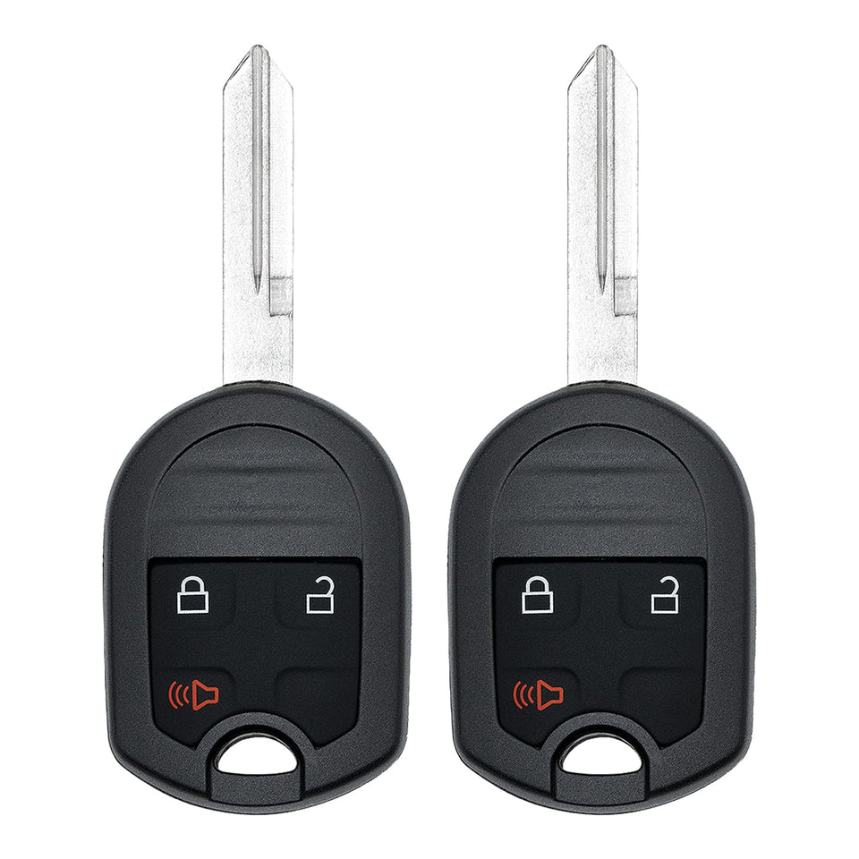 Vurkcy front view of two replacement key fobs showing buttons and fit benefits