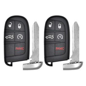 Vurkcy front view of two key fobs showing five buttons and OEM look benefit