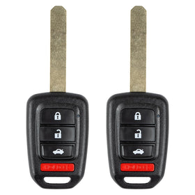 Vurkcy front view of two replacement key fobs showing four-button layout and benefit of ready-to-use functionality