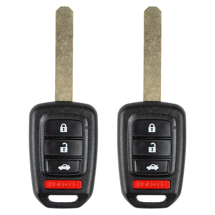 Vurkcy front view of two replacement key fobs showing four-button layout and benefit of ready-to-use functionality