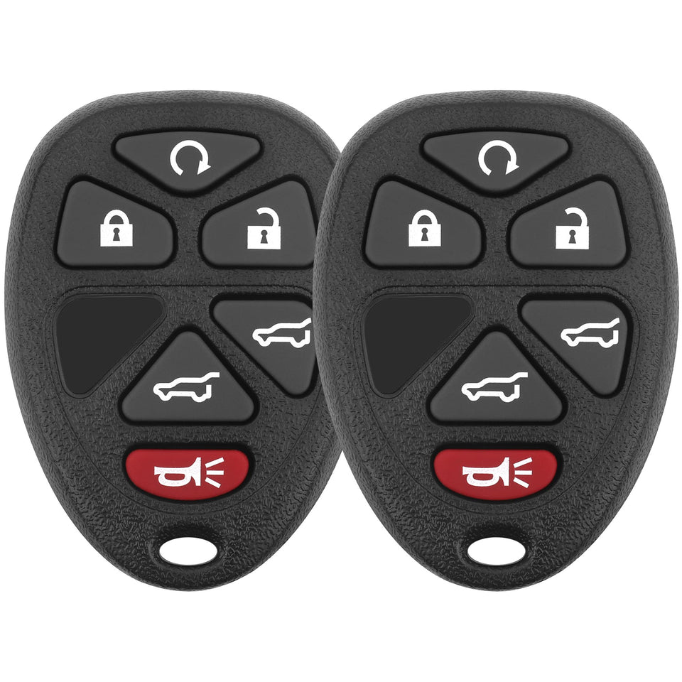 Vurkcy front view of two replacement key fobs showing ready-to-program convenience