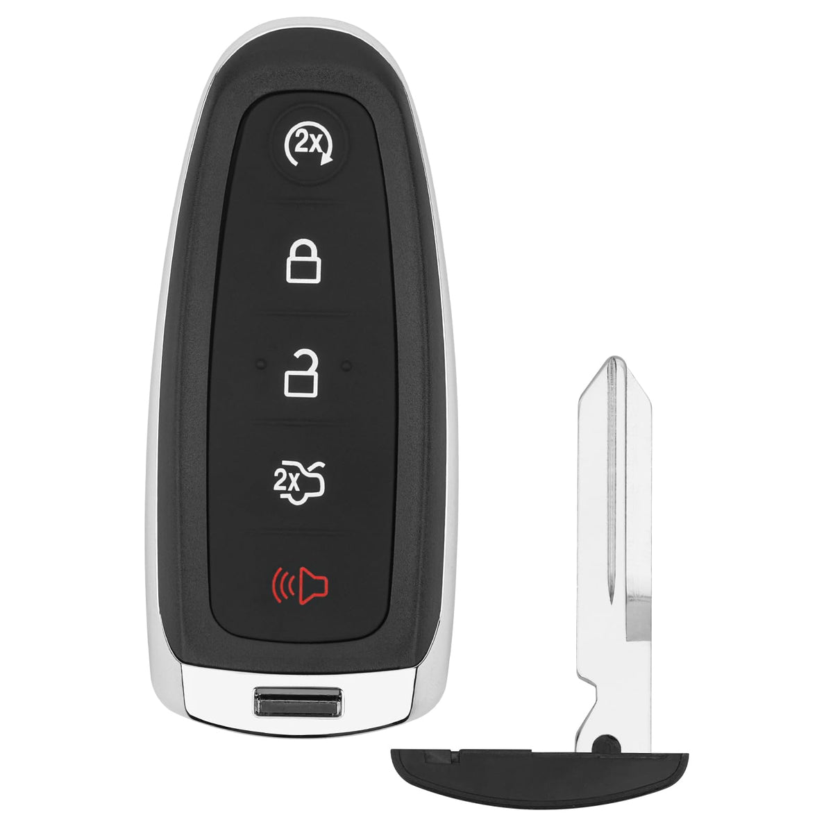 Vurkcy front view of key fob showing buttons and easy operation