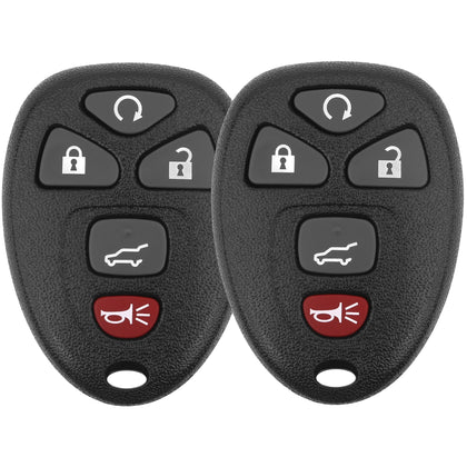 Vurkcy front view of two key fobs showing full buttons for quick replacement