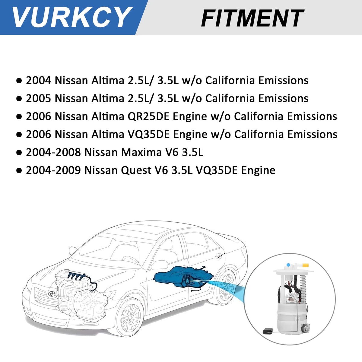 Vurkcy fuel pump electrical connector detail showing plug design for easy hookup
