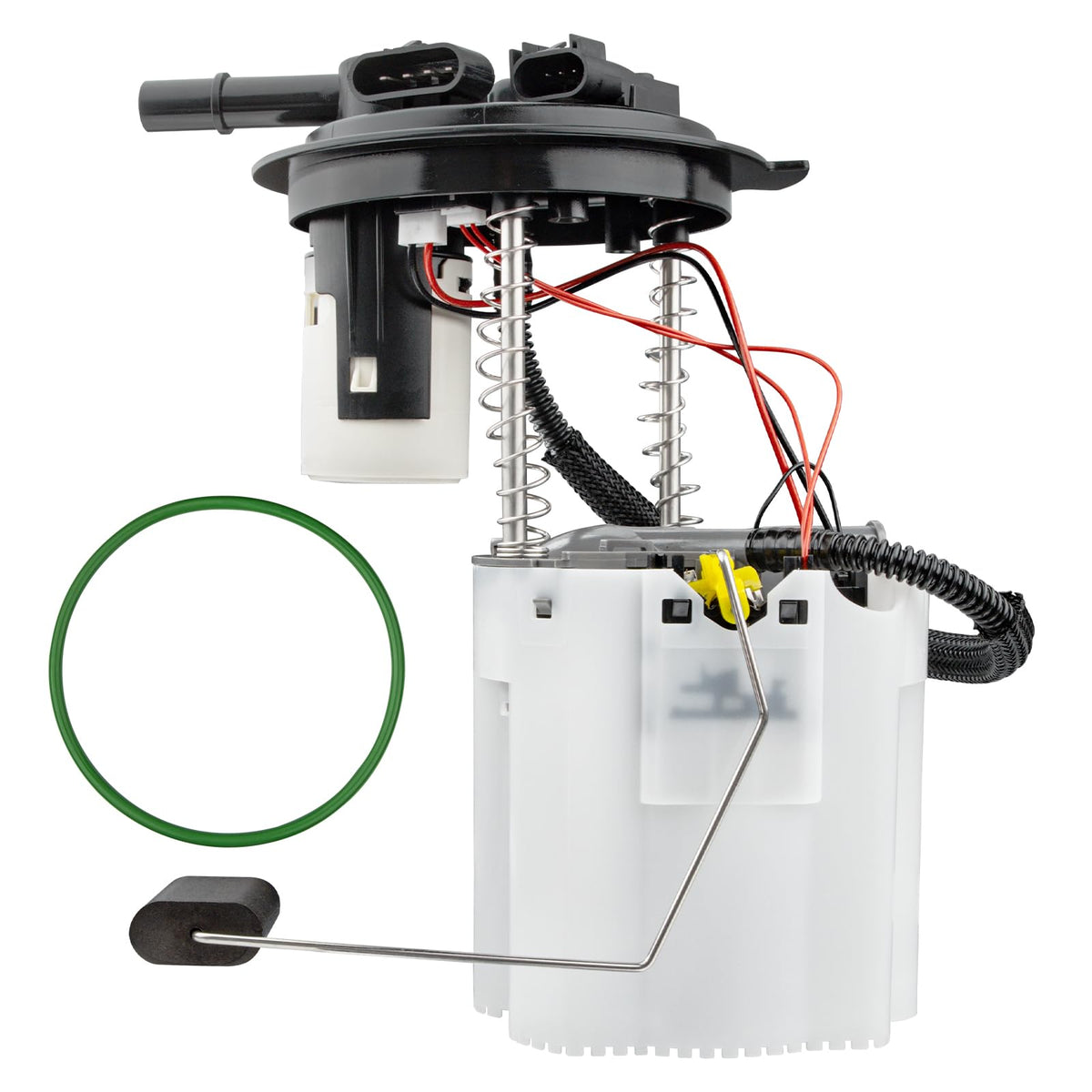Vurkcy front view of fuel pump module showing complete assembly and fit