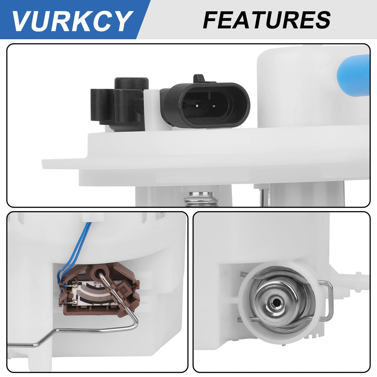 Vurkcy side profile with sending unit illustrating integrated assembly for easy replacement