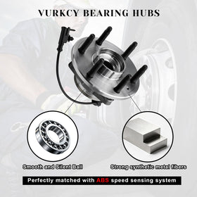 Vurkcy hub close-up of bearing and flange detail improving durability and fitment