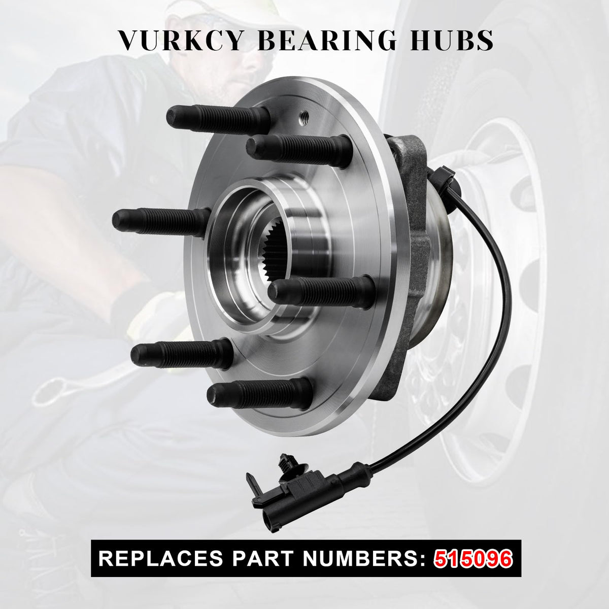 Vurkcy hub side profile with six lugs demonstrating correct bolt pattern compatibility