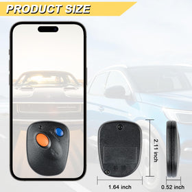 vurkcy hand holding fob for scale shows compact size and ergonomic benefit