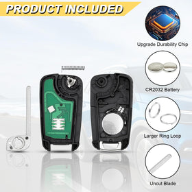 Vurkcy key fob in hand next to a credit card to show compact size